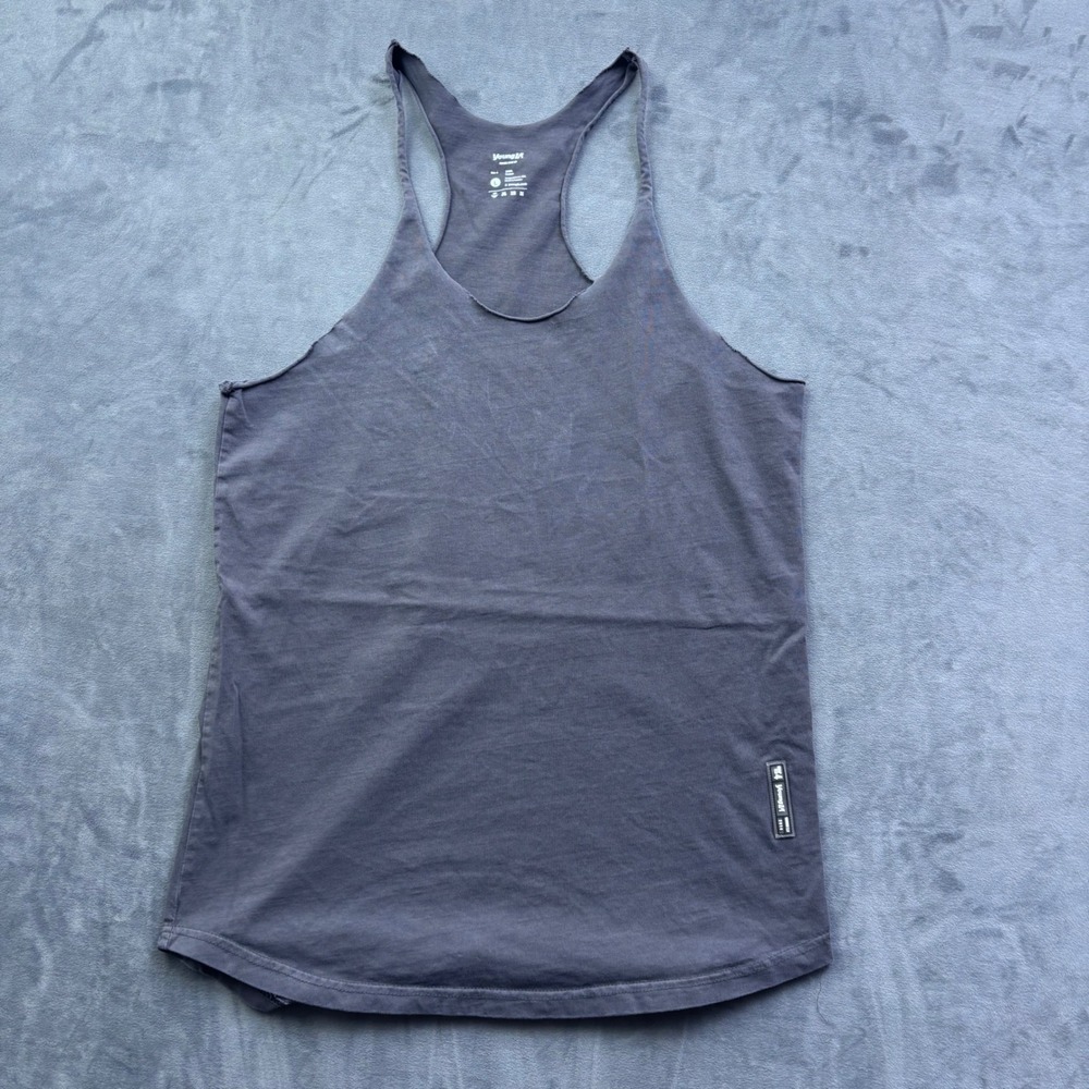 YoungLA Chapter 4 Version 2.0 Stringer Tank Top Gray Mens Large 100% Cotton